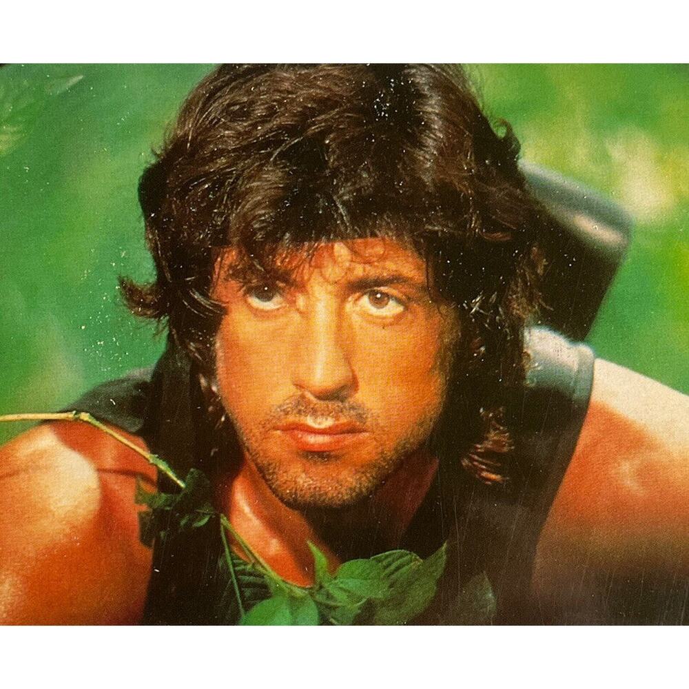 Vintage NOS 1985 RPPC Postcard Sylvester Stallone Rambo Editions F. Nugeron EUC